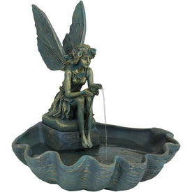 30" Fairy Shell Outdoor Water Fountain