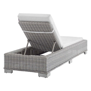 EEI-3978-LGR-WHI Outdoor/Patio Furniture/Outdoor Chaise Lounges