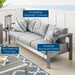 EEI-4228-SLV-GRY Outdoor/Patio Furniture/Outdoor Sofas