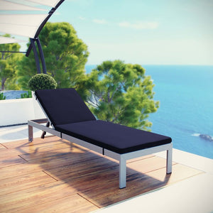 EEI-4501-SLV-NAV Outdoor/Patio Furniture/Outdoor Chaise Lounges