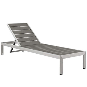 EEI-4502-SLV-MOC Outdoor/Patio Furniture/Outdoor Chaise Lounges