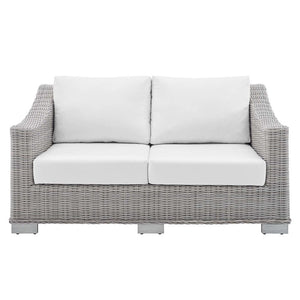 EEI-3973-LGR-WHI Outdoor/Patio Furniture/Outdoor Sofas