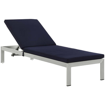 EEI-4502-SLV-NAV Outdoor/Patio Furniture/Outdoor Chaise Lounges