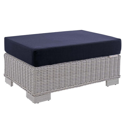 Product Image: EEI-3971-LGR-NAV Outdoor/Patio Furniture/Outdoor Ottomans