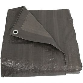 9' x 12' Waterproof Multi-Purpose Poly Tarp - Dark Gray