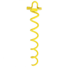 16" Spiral Anchor for Tarps and Tents - Yellow