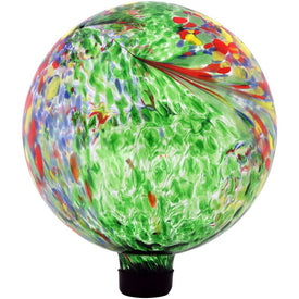 10" Artistic Glass Gazing Ball Globe - Green