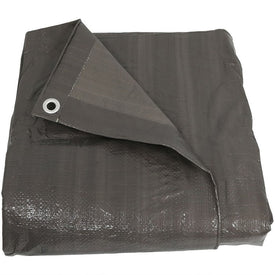 20' x 30' Waterproof Multi-Purpose Poly Tarp - Dark Gray