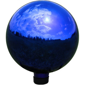 10" Mirrored Surface Gazing Ball Globe - Blue