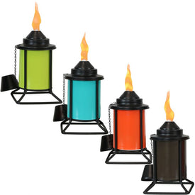 Metal Outdoor Tabletop Torches Set of 4 - Multi-Color
