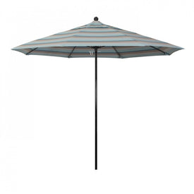 Oceanside Series 9' Patio Umbrella with Fiberglass Pole Fiberglass Ribs Push Lift and Sunbrella 1A Gateway Mist Fabric