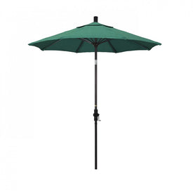 Sun Master Series 7.5' Patio Umbrella with Bronze Aluminum Pole Fiberglass Ribs Collar Tilt Crank Lift and Sunbrella 1A Spectrum Aztec Fabric