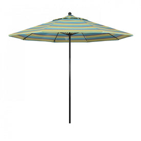 Oceanside Series 9' Patio Umbrella with Fiberglass Pole Fiberglass Ribs Push Lift and Sunbrella 2A Astoria Lagoon Fabric