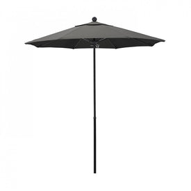 Oceanside Series 7.5' Patio Umbrella with Fiberglass Pole Fiberglass Ribs Push Lift and Sunbrella 1A Charcoal Fabric