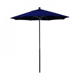 Oceanside Series 7.5' Patio Umbrella with Fiberglass Pole Fiberglass Ribs Push Lift and Sunbrella 1A True Blue Fabric