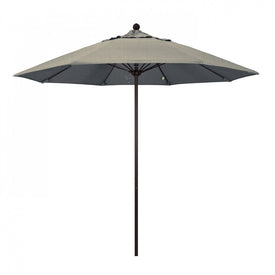 Venture Series 9' Patio Umbrella with Bronze Aluminum Pole Fiberglass Ribs Push Lift and Sunbrella 1A Spectrum Dove Fabric
