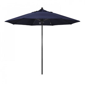 Oceanside Series 9' Patio Umbrella with Fiberglass Pole Fiberglass Ribs Push Lift and Sunbrella 1A Navy Fabric