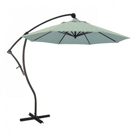 Bayside Series 9' Cantilever with Bronze Aluminum Pole and Ribs 360 Rotation Tilt Crank Lift and Sunbrella 1A Spa Fabric