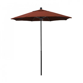 Oceanside Series 7.5' Patio Umbrella with Fiberglass Pole Fiberglass Ribs Push Lift and Sunbrella 2A Terracotta Fabric
