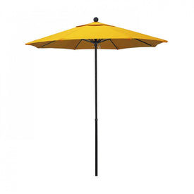 Oceanside Series 7.5' Patio Umbrella with Fiberglass Pole Fiberglass Ribs Push Lift and Sunbrella 1A Sunflower Yellow Fabric