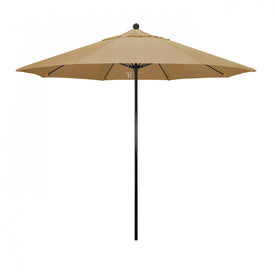 Oceanside Series 9' Patio Umbrella with Fiberglass Pole Fiberglass Ribs Push Lift and Sunbrella 2A Linen Sesame Fabric