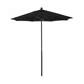 Oceanside Series 7.5' Patio Umbrella with Fiberglass Pole Fiberglass Ribs Push Lift and Sunbrella 1A Black Fabric