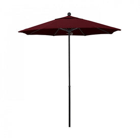 Oceanside Series 7.5' Patio Umbrella with Fiberglass Pole Fiberglass Ribs Push Lift and Sunbrella 1A Spectrum Ruby Fabric