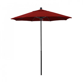Oceanside Series 7.5' Patio Umbrella with Fiberglass Pole Fiberglass Ribs Push Lift and Sunbrella 2A Jockey Red Fabric