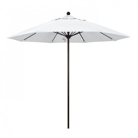 Venture Series 9' Patio Umbrella with Bronze Aluminum Pole Fiberglass Ribs Push Lift and Sunbrella 1A Natural Fabric