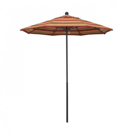 Oceanside Series 7.5' Patio Umbrella with Fiberglass Pole Fiberglass Ribs Push Lift and Sunbrella 2A Astoria Sunset Fabric