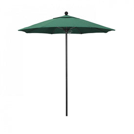 Venture Series 7.5' Patio Umbrella with Stone Black Aluminum Pole Fiberglass Ribs Push Lift and Sunbrella 1A Spectrum Aztec Fabric
