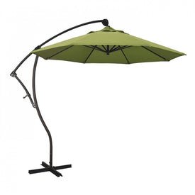 Bayside Series 9' Cantilever with Bronze Aluminum Pole and Ribs 360 Rotation Tilt Crank Lift and Sunbrella 2A Macaw Fabric