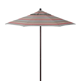 Venture Series 7.5' Patio Umbrella with Bronze Aluminum Pole Fiberglass Ribs Push Lift and Sunbrella 1A Gateway Blush Fabric