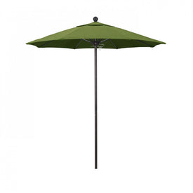 Venture Series 7.5' Patio Umbrella with Bronze Aluminum Pole Fiberglass Ribs Push Lift and Sunbrella 1A Spectrum Cilantro Fabric