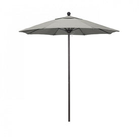 Venture Series 7.5' Patio Umbrella with Bronze Aluminum Pole Fiberglass Ribs Push Lift and Sunbrella 1A Granite Fabric