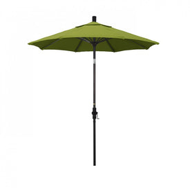 Sun Master Series 7.5' Patio Umbrella with Bronze Aluminum Pole Fiberglass Ribs Collar Tilt Crank Lift and Olefin Kiwi Fabric