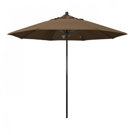 Oceanside Series 9' Patio Umbrella with Fiberglass Pole Fiberglass Ribs Push Lift and Sunbrella 1A Cocoa Fabric