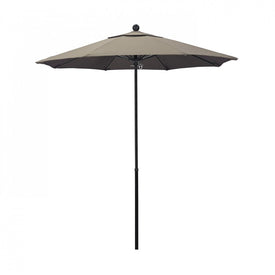 Oceanside Series 7.5' Patio Umbrella with Fiberglass Pole Fiberglass Ribs Push Lift and Sunbrella 1A Taupe Fabric
