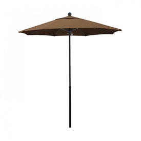 Oceanside Series 7.5' Patio Umbrella with Fiberglass Pole Fiberglass Ribs Push Lift and Sunbrella 1A Teak Fabric