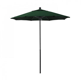 Oceanside Series 7.5' Patio Umbrella with Fiberglass Pole Fiberglass Ribs Push Lift and Sunbrella 1A Forest Green Fabric