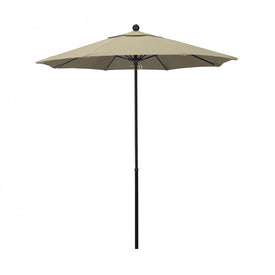Oceanside Series 7.5' Patio Umbrella with Fiberglass Pole Fiberglass Ribs Push Lift and Sunbrella 2A Antique Beige Fabric