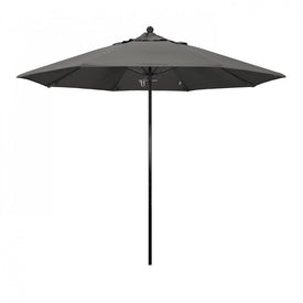 Oceanside Series 9' Patio Umbrella with Fiberglass Pole Fiberglass Ribs Push Lift and Sunbrella 1A Charcoal Fabric