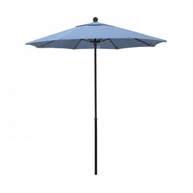 Oceanside Series 7.5' Patio Umbrella with Fiberglass Pole Fiberglass Ribs Push Lift and Sunbrella 1A Air Blue Fabric