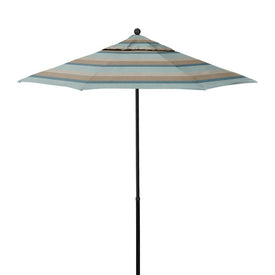 Oceanside Series 7.5' Patio Umbrella with Fiberglass Pole Fiberglass Ribs Push Lift and Sunbrella 1A Gateway Mist Fabric