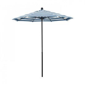 Oceanside Series 7.5' Patio Umbrella with Fiberglass Pole Fiberglass Ribs Push Lift and Sunbrella 2A Cabana Regatta Fabric
