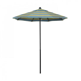 Oceanside Series 7.5' Patio Umbrella with Fiberglass Pole Fiberglass Ribs Push Lift and Sunbrella 2A Astoria Lagoon Fabric