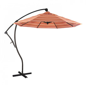 Bayside Series 9' Cantilever with Bronze Aluminum Pole and Ribs 360 Rotation Tilt Crank Lift and Sunbrella 1A Dolce Mango Fabric