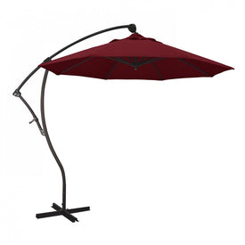 Bayside Series 9' Cantilever with Bronze Aluminum Pole and Ribs 360 Rotation Tilt Crank Lift and Sunbrella 1A Spectrum Ruby Fabric