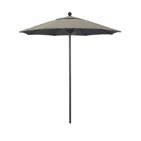 Venture Series 7.5' Patio Umbrella with Bronze Aluminum Pole Fiberglass Ribs Push Lift and Sunbrella 1A Spectrum Dove Fabric