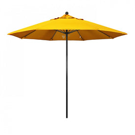 Oceanside Series 9' Patio Umbrella with Fiberglass Pole Fiberglass Ribs Push Lift and Sunbrella 1A Sunflower Yellow Fabric